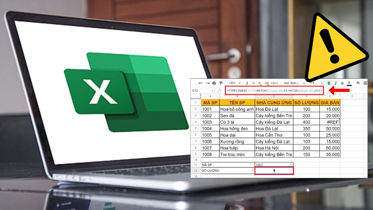 Một số lưu ý khi dùng hàm TYPE trong Excel