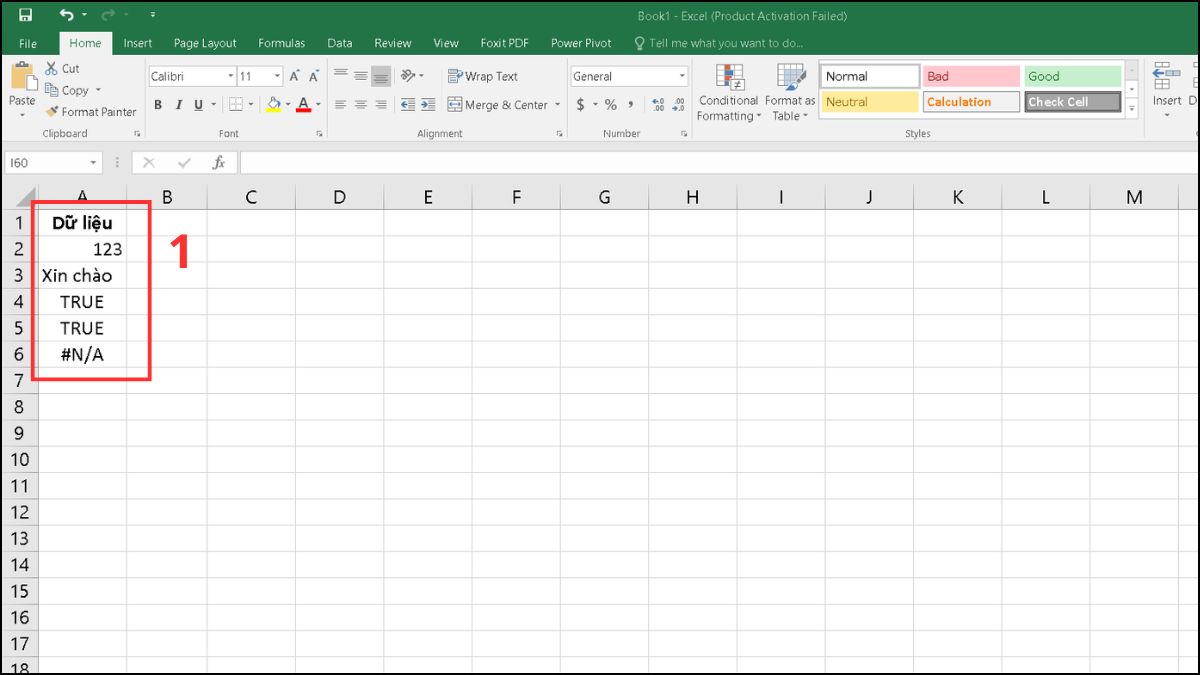 Hướng dẫn cách sử dụng hàm TYPE trong Excel 4