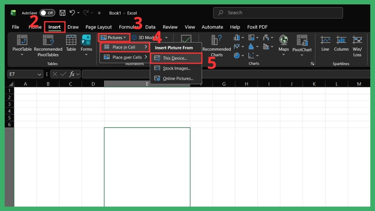 Hướng dẫn chèn ảnh cố định vào ô trong Excel 2