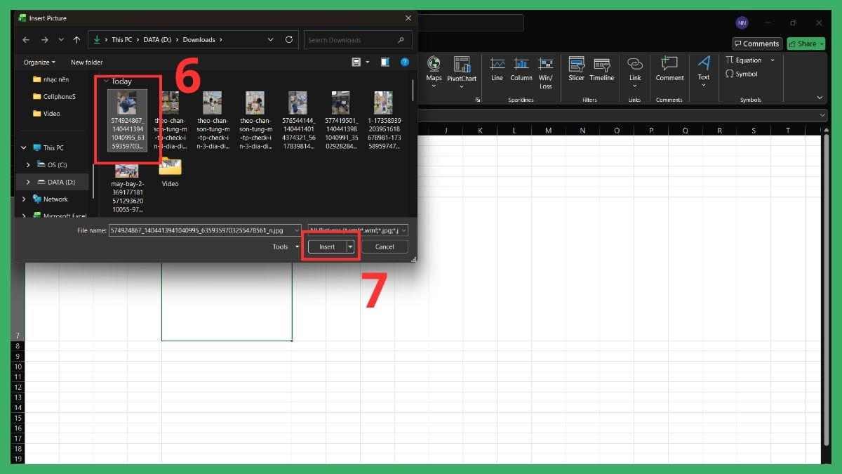 Hướng dẫn chèn ảnh cố định vào ô trong Excel 3
