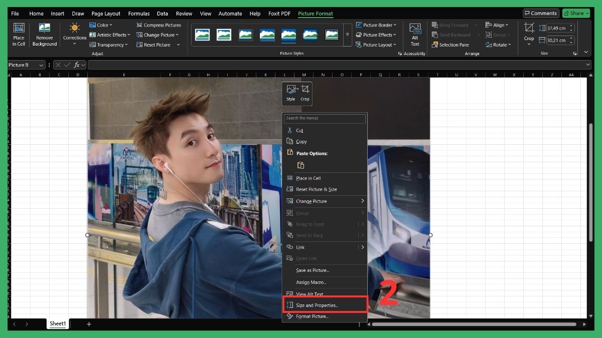 Hướng dẫn chèn ảnh cố định vào ô trong Excel 6