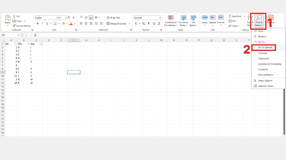 Cách sửa lỗi không filter được trong Excel đơn giản 4