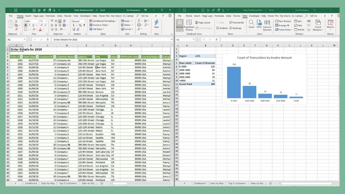 Hướng dẫn mở 2 file Excel trong cùng một cửa sổ 9