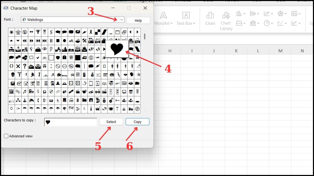 Chi tiết cách chèn kí tự đặc biệt trong Excel 8