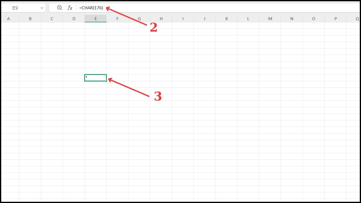 Chi tiết cách chèn kí tự đặc biệt trong Excel 11