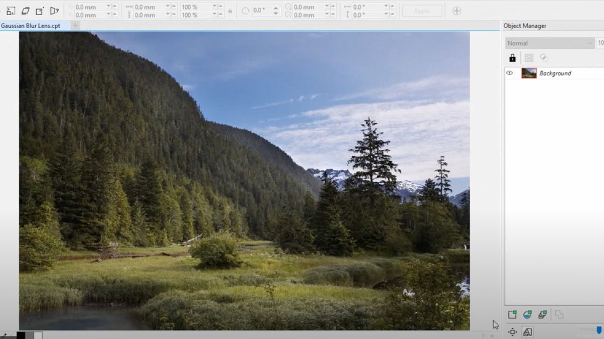 Cách làm mờ hình trong Corel bằng Gaussian Blur 1