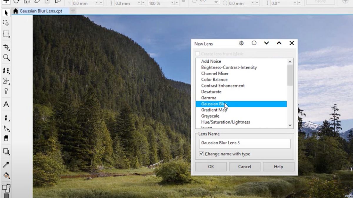 Cách làm mờ hình trong Corel bằng Gaussian Blur  2