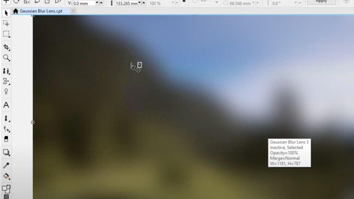 Cách làm mờ hình trong Corel bằng Gaussian Blur 4