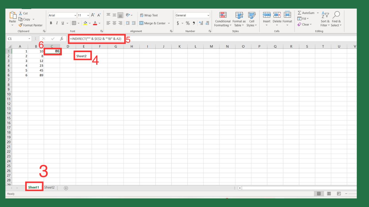 Cách lấy dữ liệu từ sheet khác bằng hàm trong Excel 6