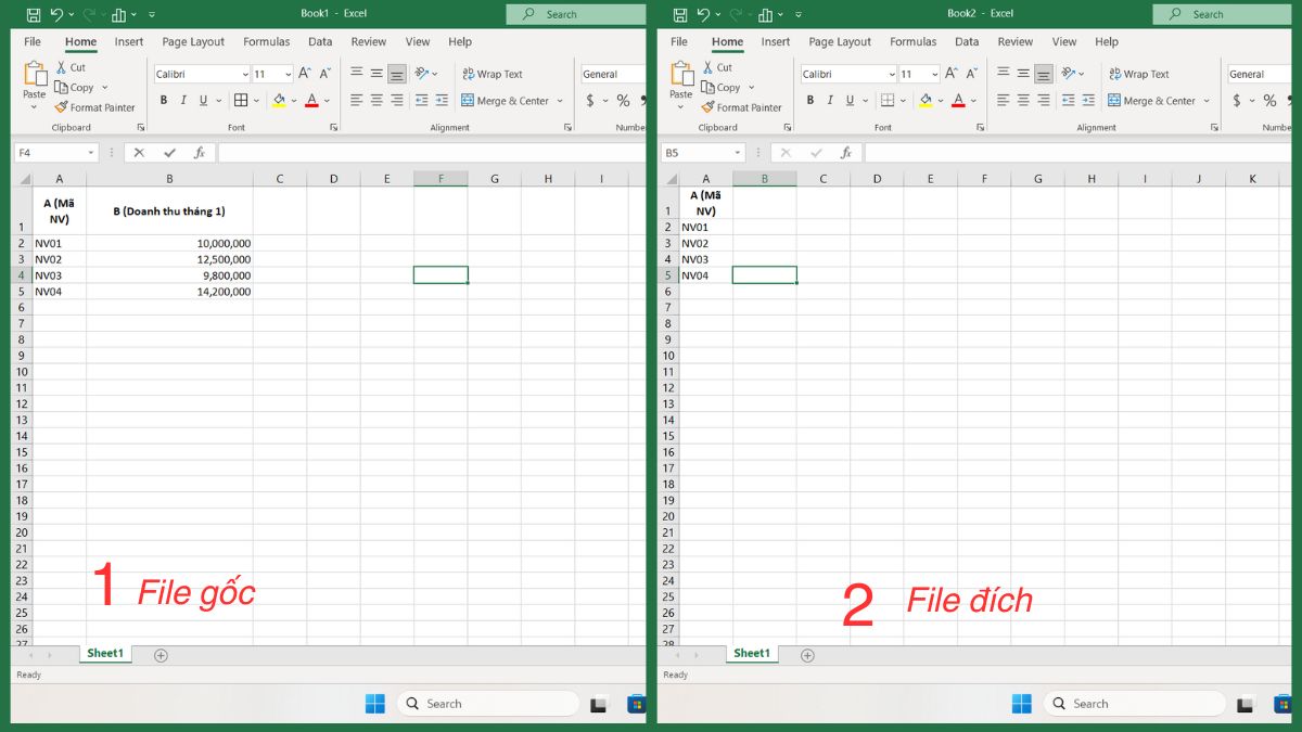 Hướng dẫn lấy dữ liệu giữa các file Excel khác nhau 1
