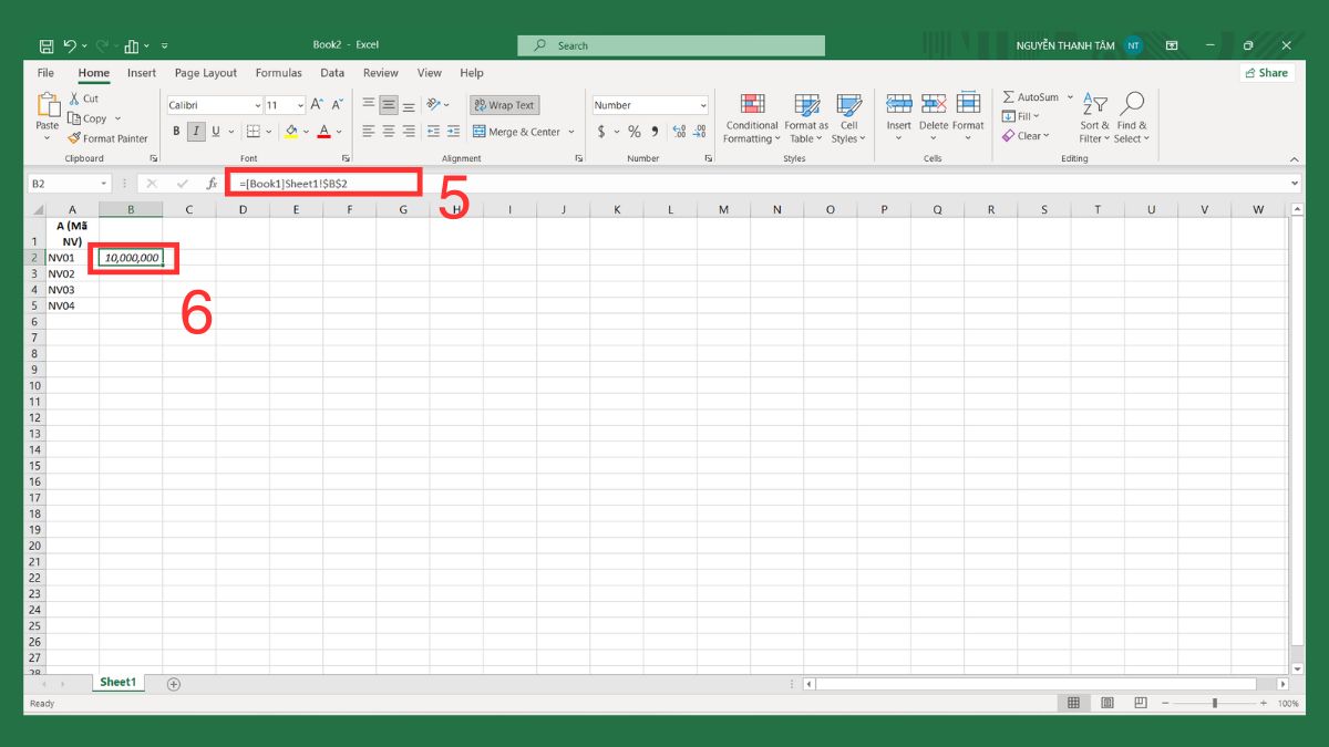 Hướng dẫn lấy dữ liệu giữa các file Excel khác nhau 3
