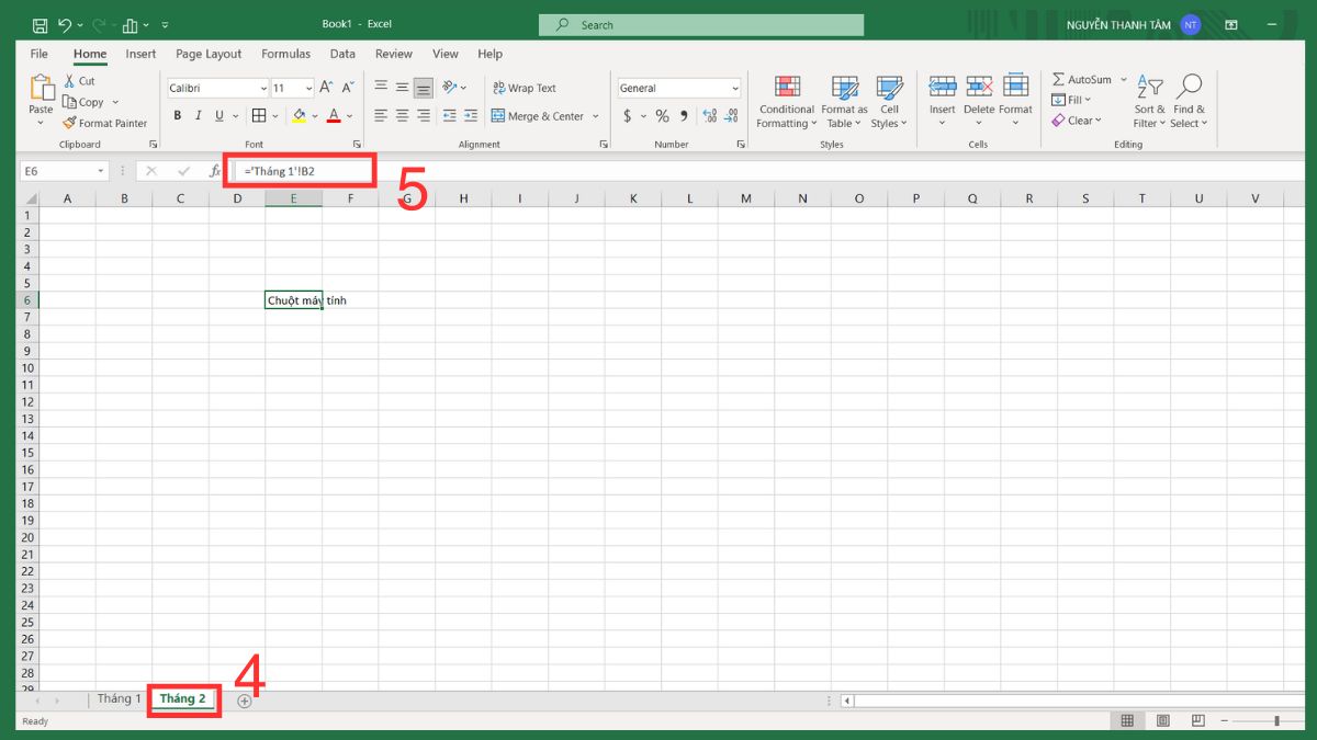 Cách lấy dữ liệu từ sheet này sang sheet khác trong Excel đơn giản 3