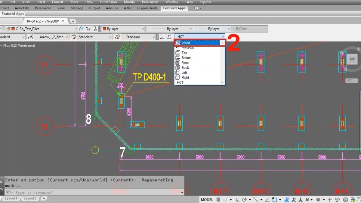 Cách sử dụng lệnh PLAN chuyển lại góc nhìn 2D trong AutoCAD 2