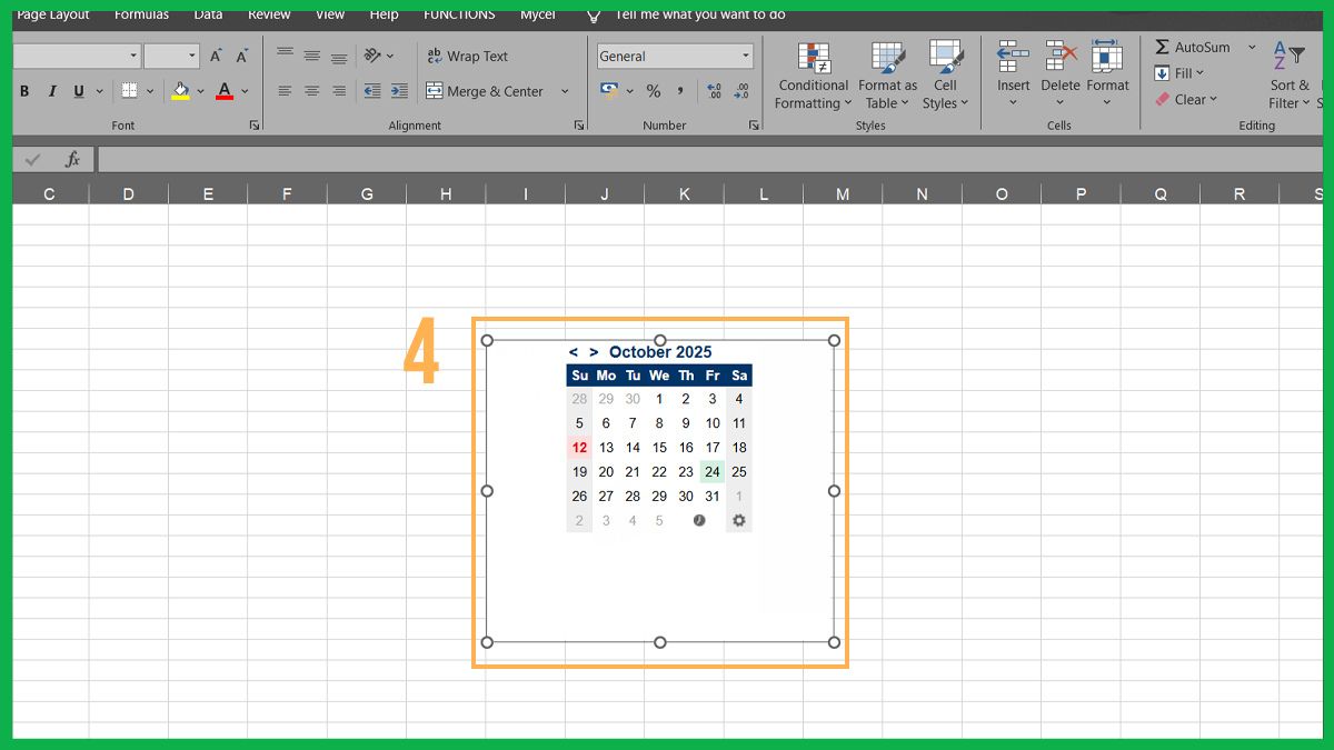Chèn lịch vào Excel bằng Add-ins 3