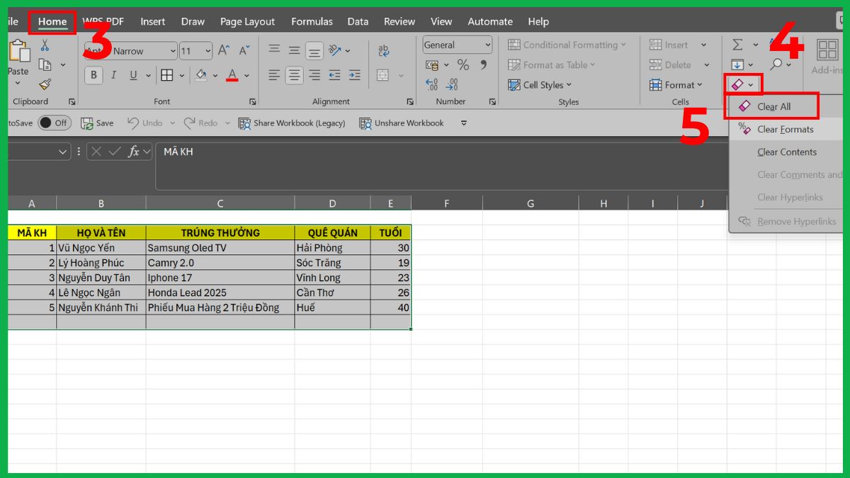 Cách sửa lỗi không insert được dòng trong Excel chi tiết 10
