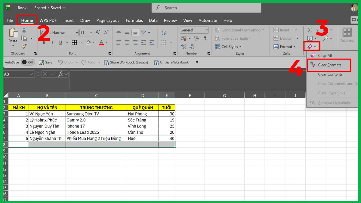 Cách sửa lỗi không insert được dòng trong Excel chi tiết 12