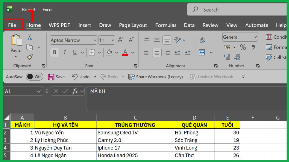 Cách sửa lỗi không insert được dòng trong Excel chi tiết 15
