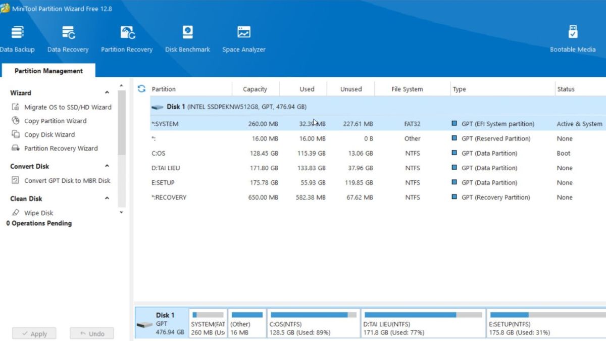 Hướng dẫn cài đặt MiniTool Partition cơ bản 5