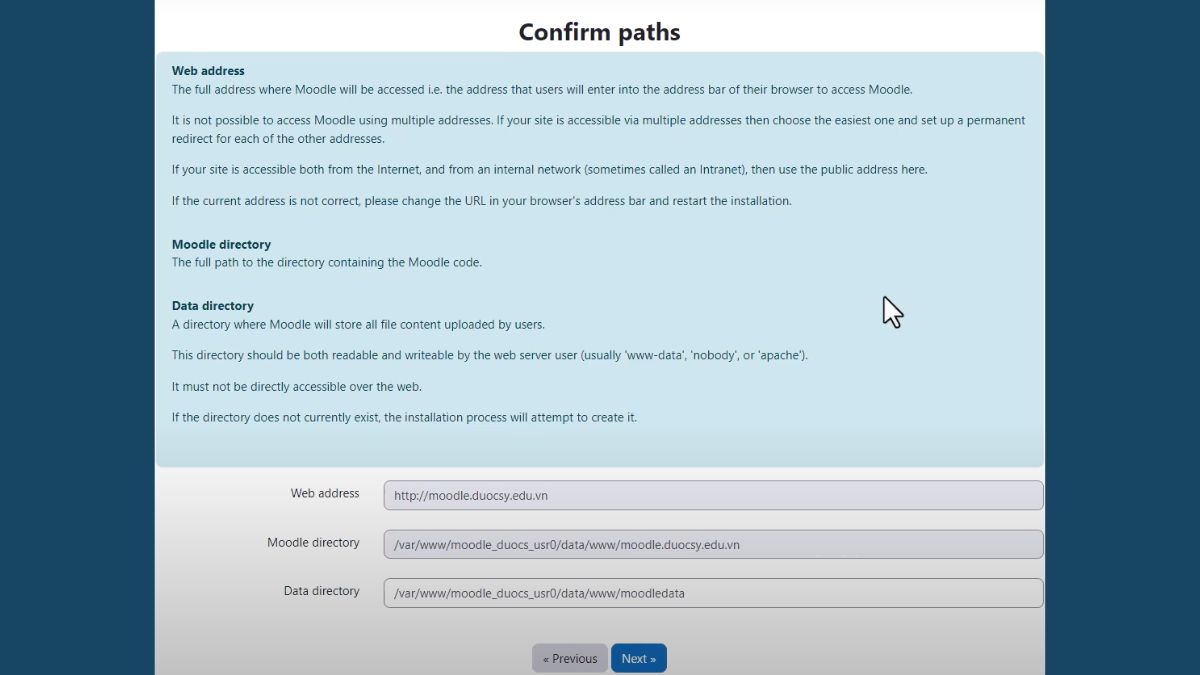 Hướng dẫn cài đặt và cách sử dụng cơ bản Moodle 5