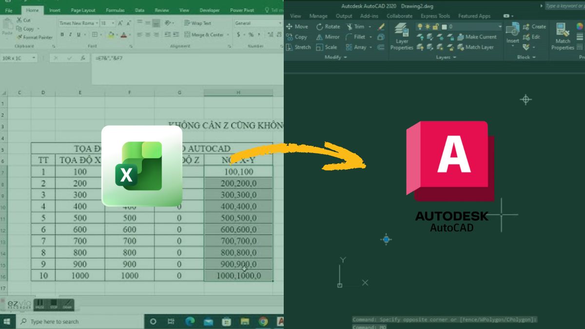 Lợi ích của việc nhập tọa độ từ Excel vào AutoCAD