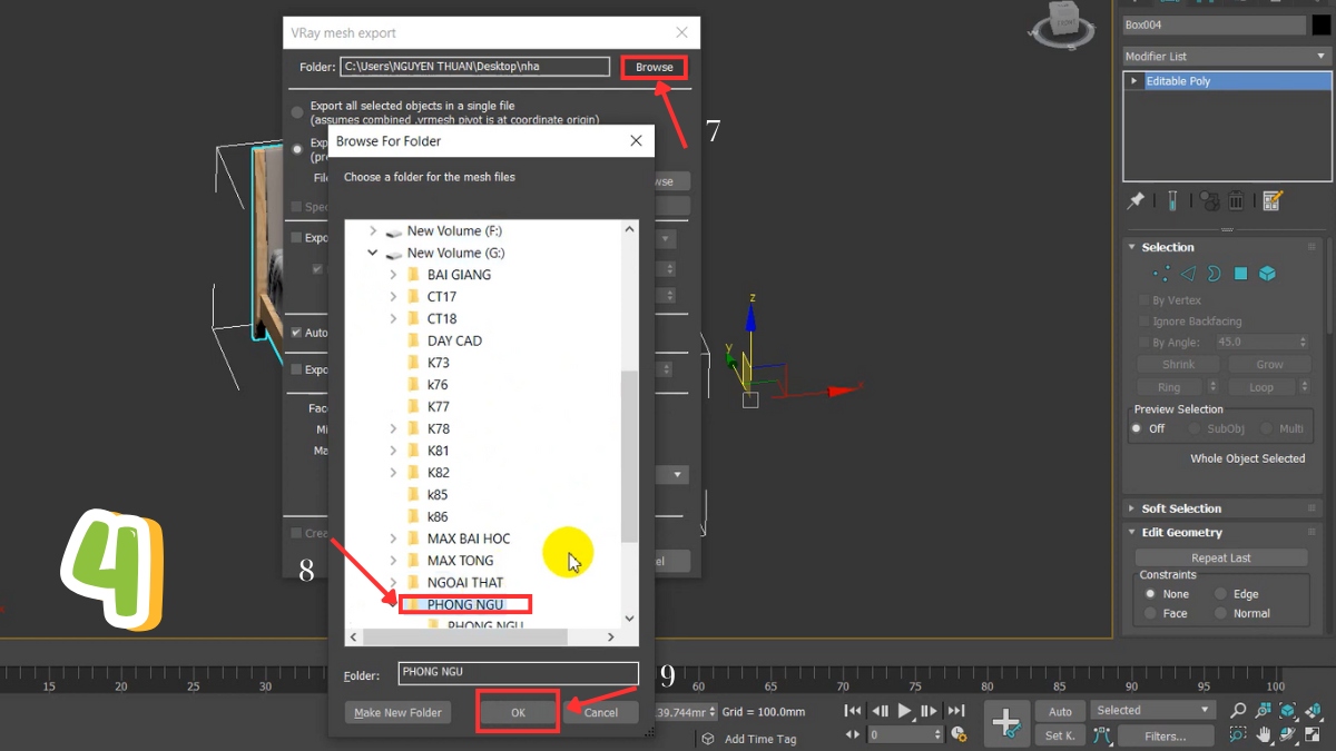 VRay Proxy trong 3Ds Max 4