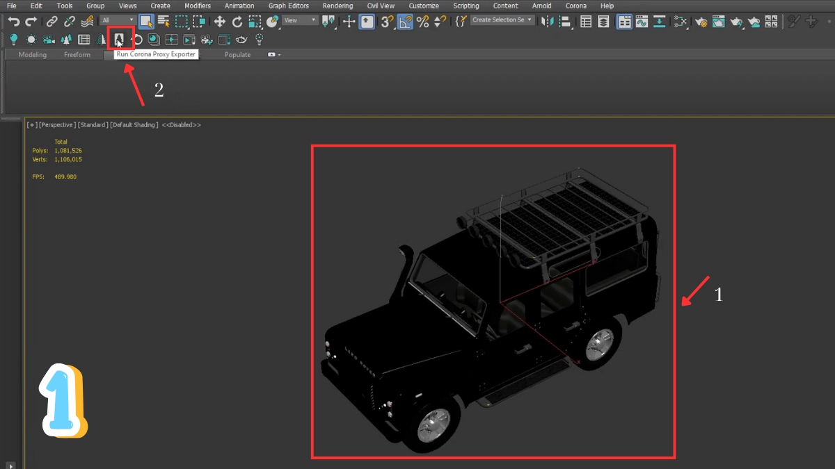 Corona Proxy trong 3Ds Max 1