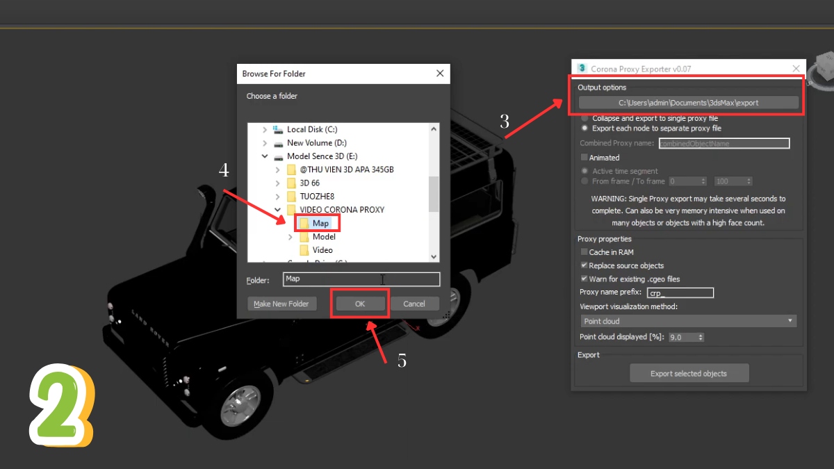 Corona Proxy trong 3Ds Max 2