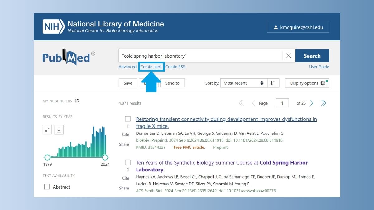 Tạo thông báo khi có bài mới trên PubMed 1