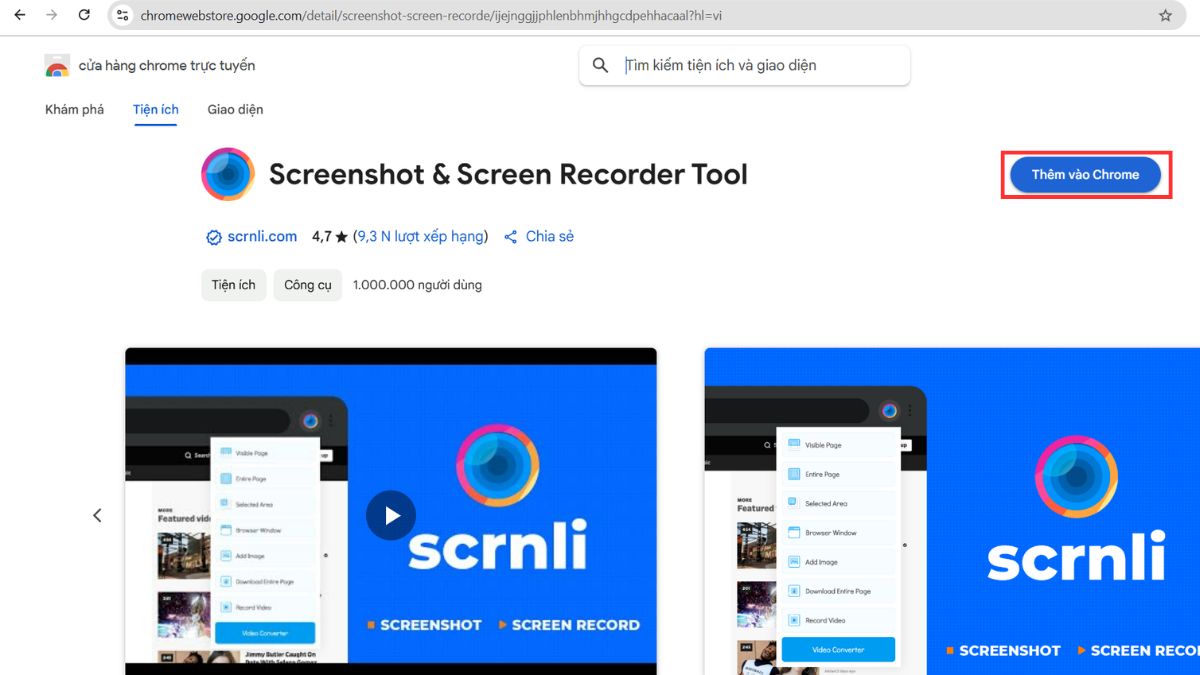Record Google Meet bằng tiện ích Screenshot & Screen Recorder Tool 1