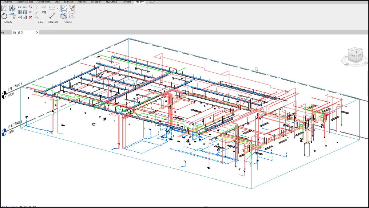 Revit MEP chuyên dùng trong thiết kế cơ điện