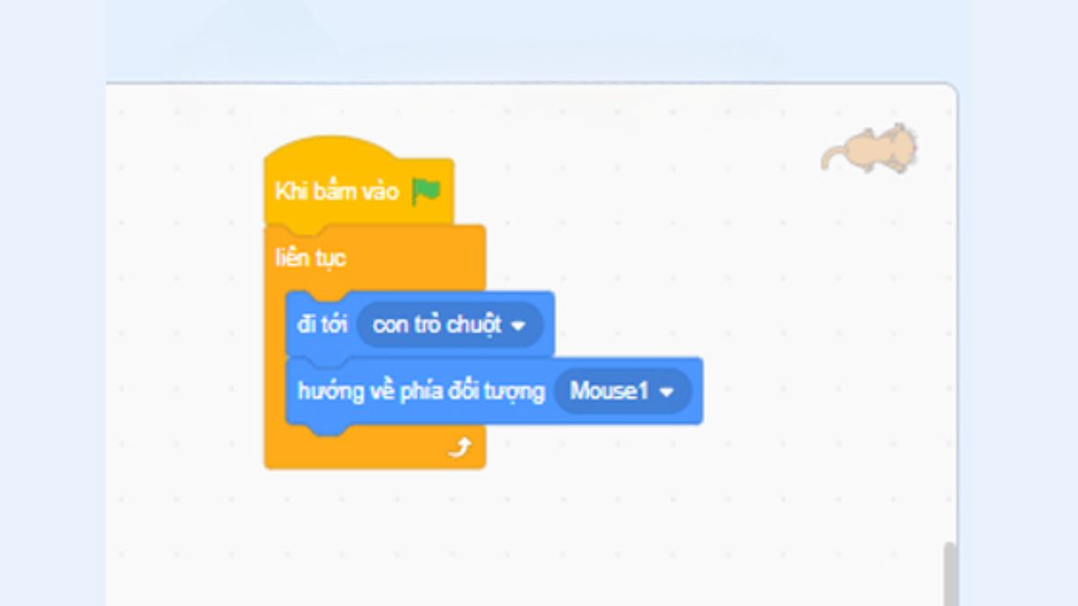 Các bước chi tiết để lập trình Scratch làm game đuổi bắt 3