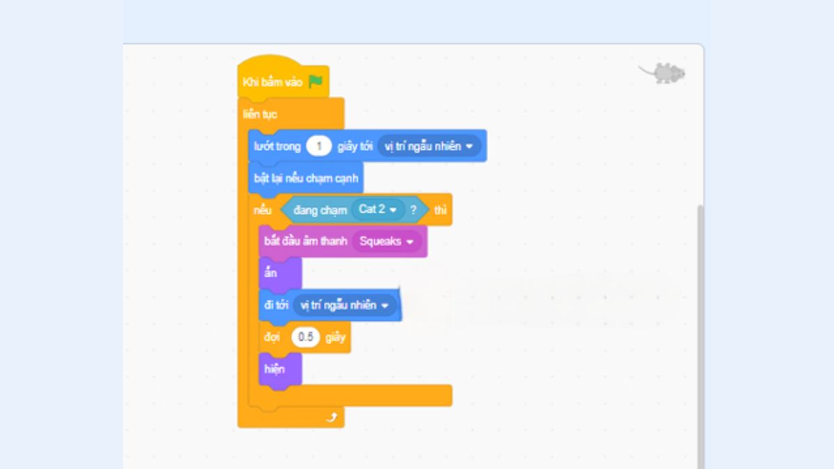 Các bước chi tiết để lập trình Scratch làm game đuổi bắt 7
