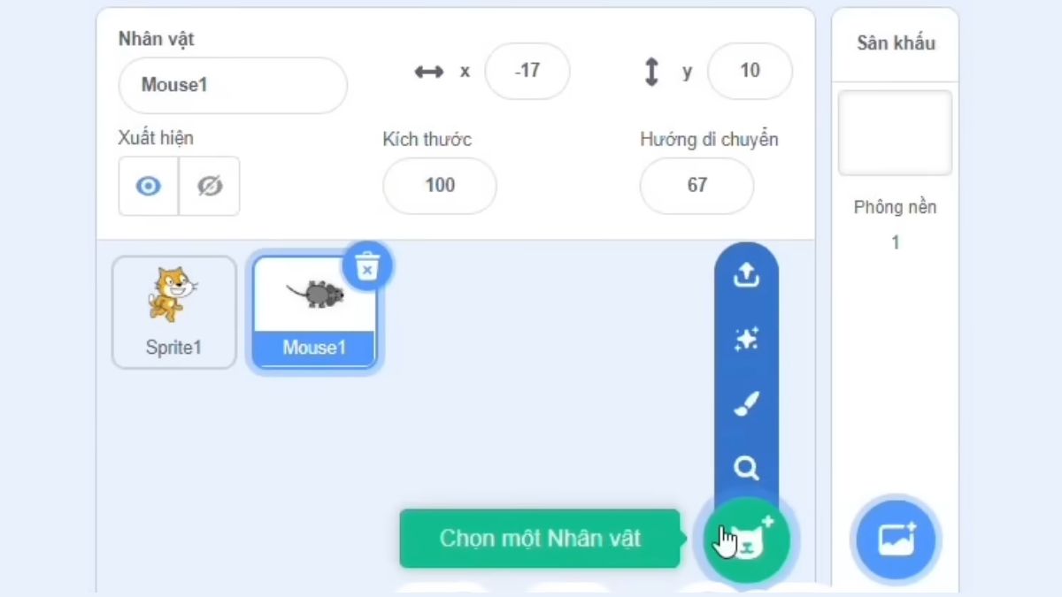 Các bước chi tiết để lập trình Scratch làm game đuổi bắt 2