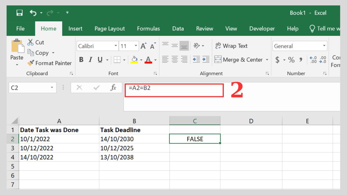 Cách so sánh ngày trong Excel từ cơ bản đến nâng cao 2