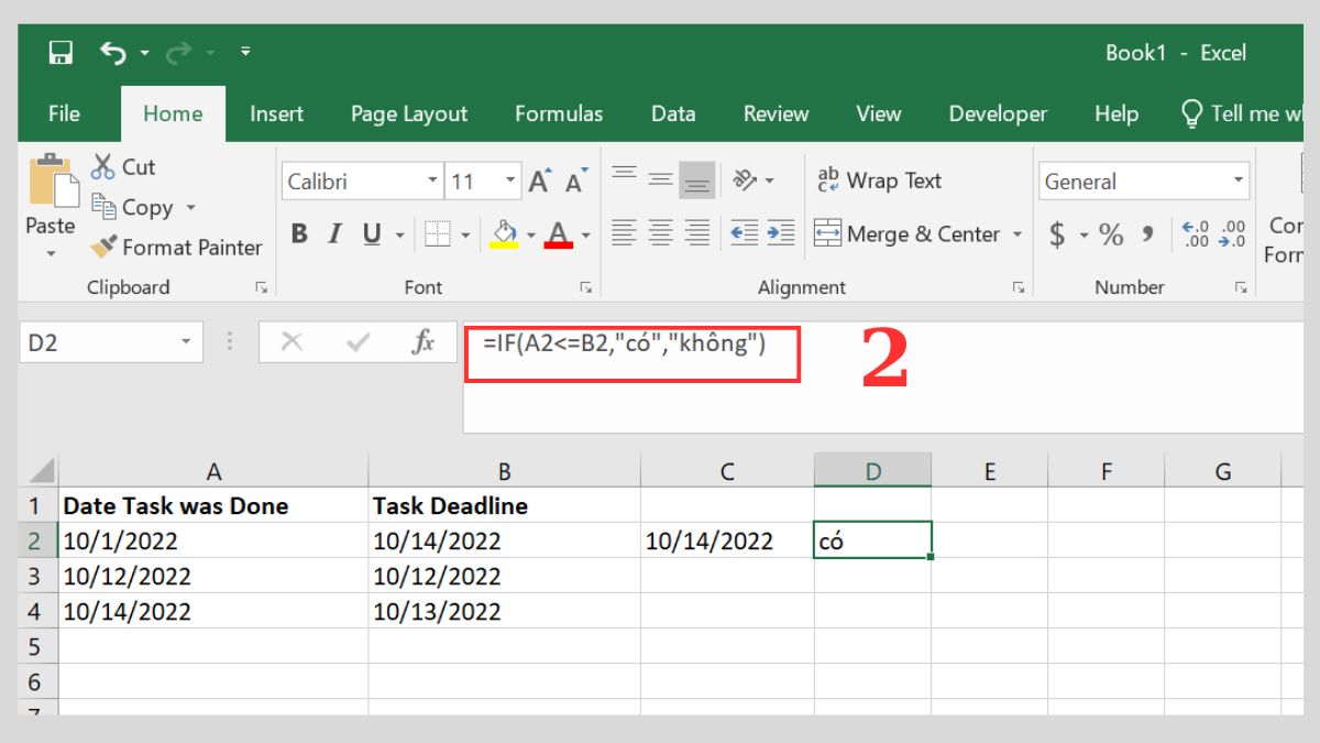 Cách so sánh ngày trong Excel từ cơ bản đến nâng cao 5
