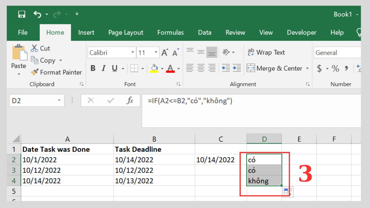 Cách so sánh ngày trong Excel từ cơ bản đến nâng cao 6