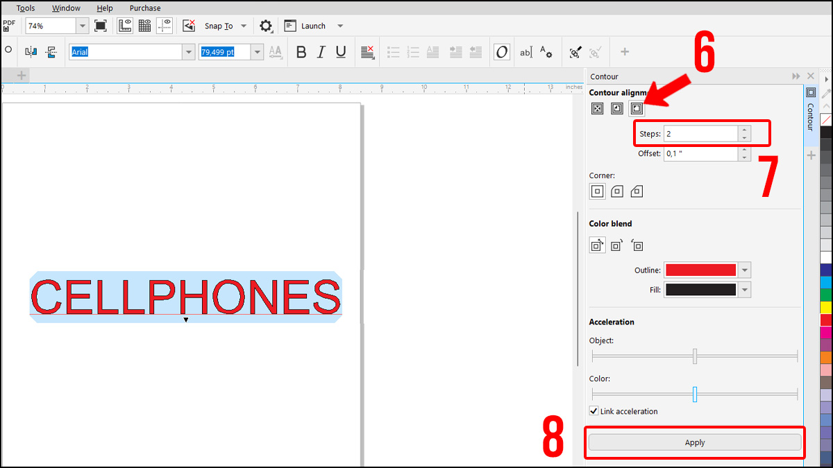 2 cách tạo viền chữ trong Corel đơn giản mà hiệu quả 4