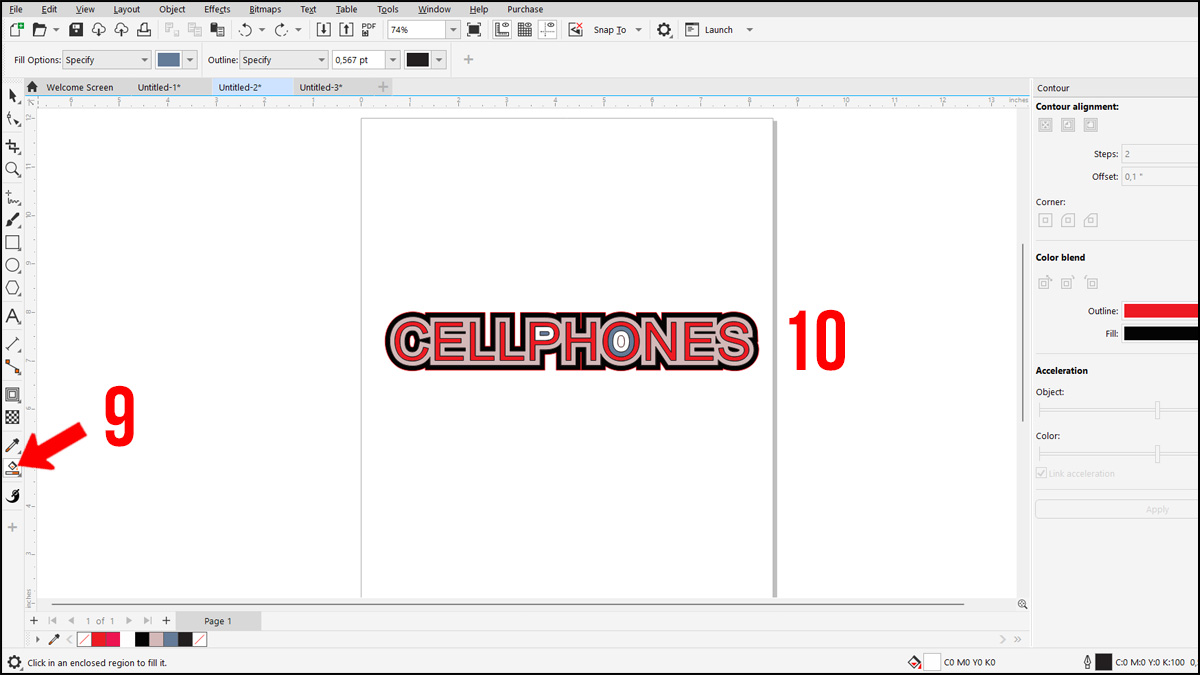 2 cách tạo viền chữ trong Corel đơn giản mà hiệu quả 6