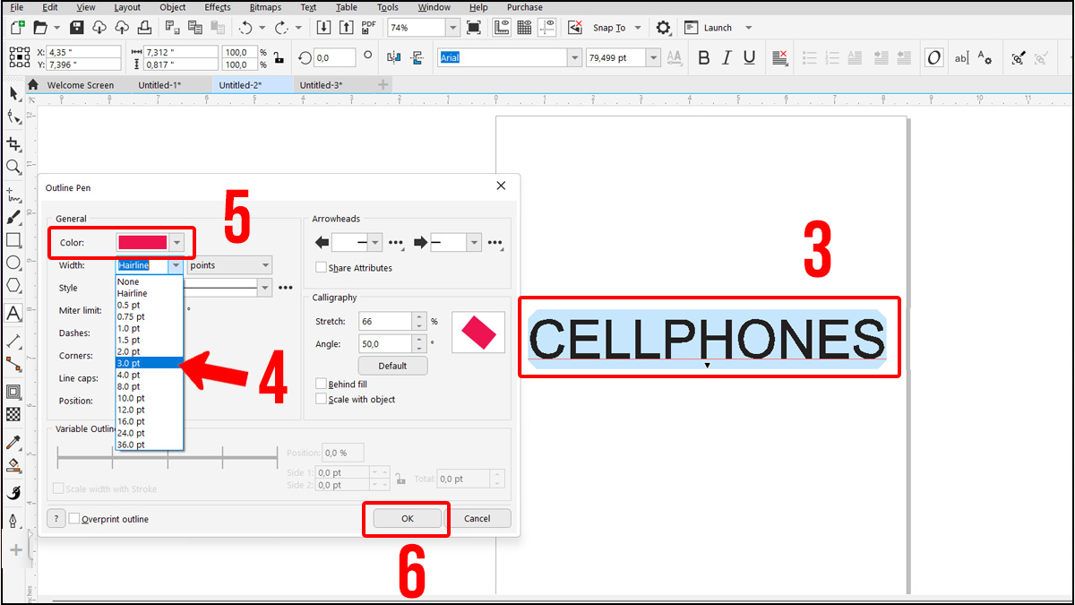 2 cách tạo viền chữ trong Corel đơn giản mà hiệu quả 9