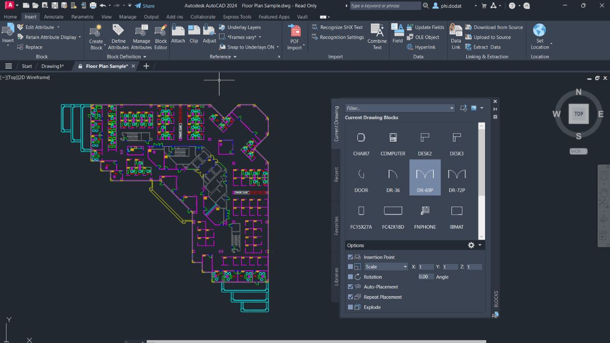 Block động trong AutoCAD