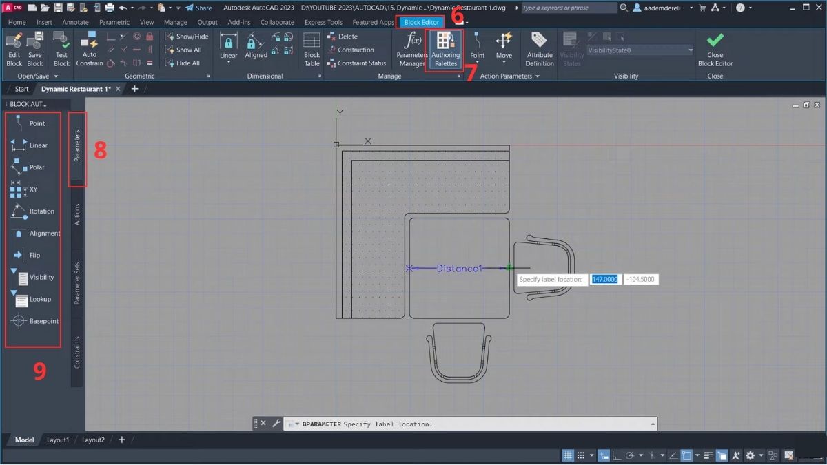 Hướng dẫn từng bước tạo block động trong CAD 3
