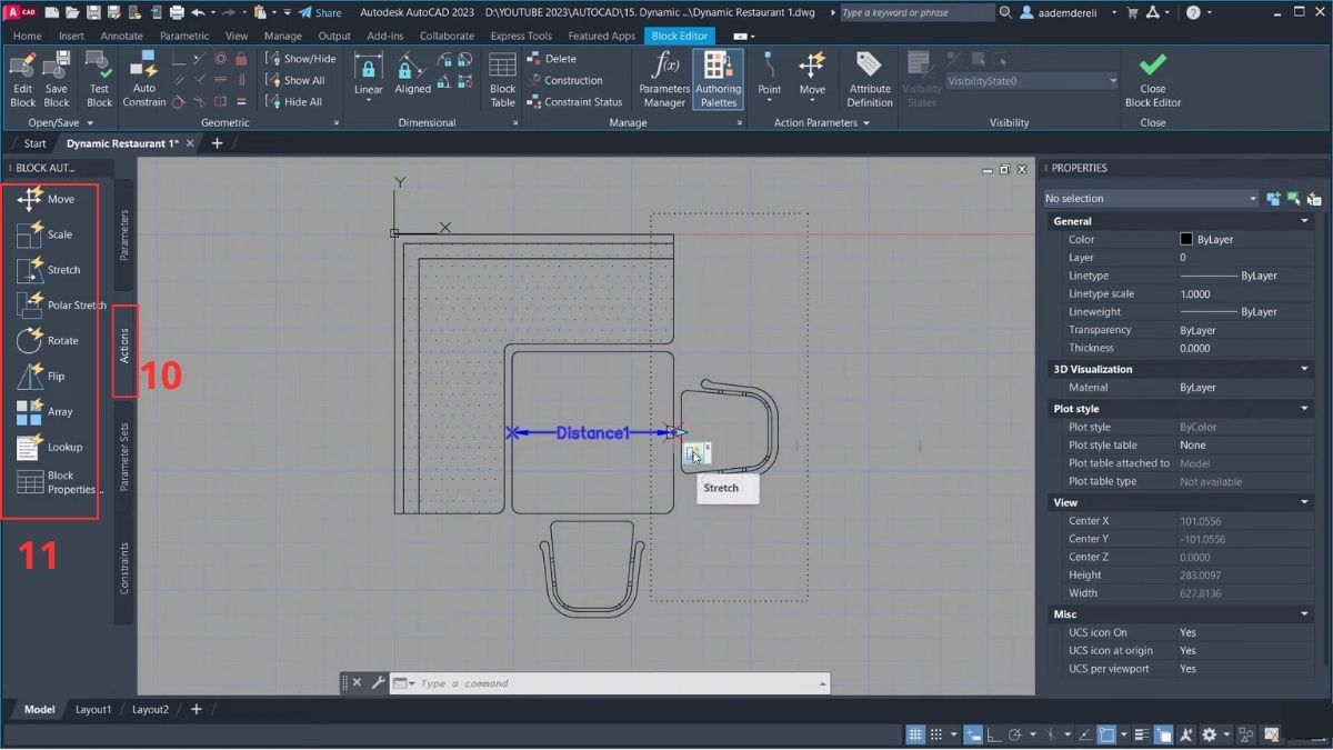 Hướng dẫn từng bước tạo block động trong CAD 4