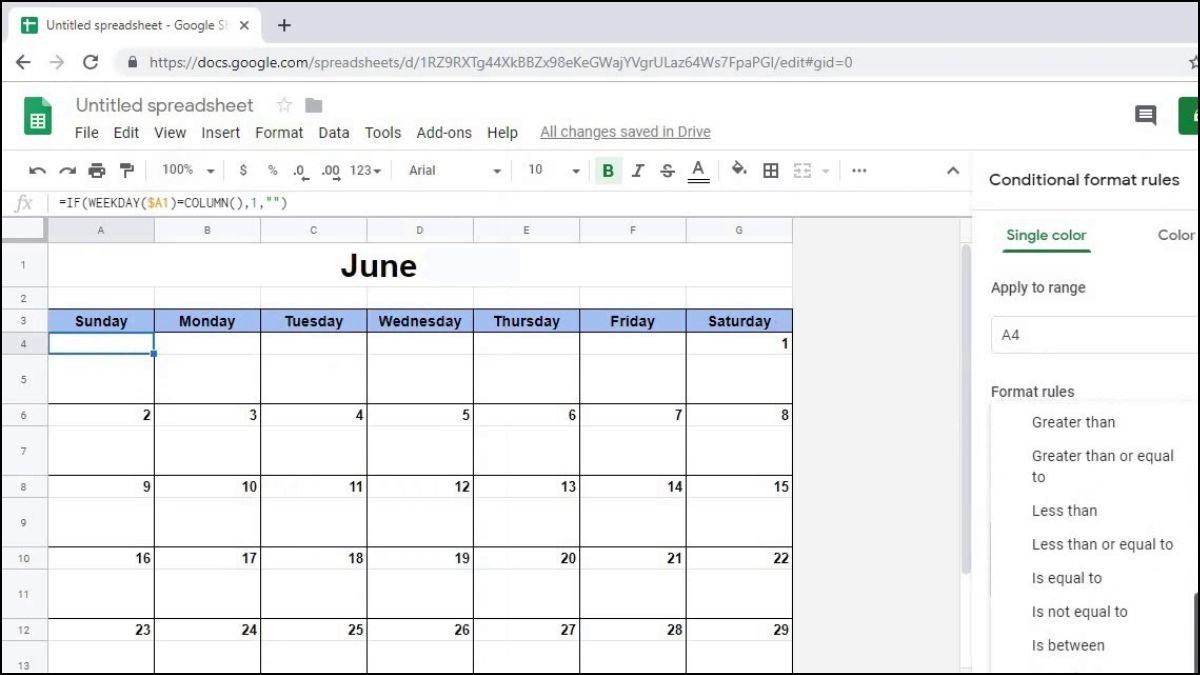 Lợi ích khi tạo lịch trên Google Sheet