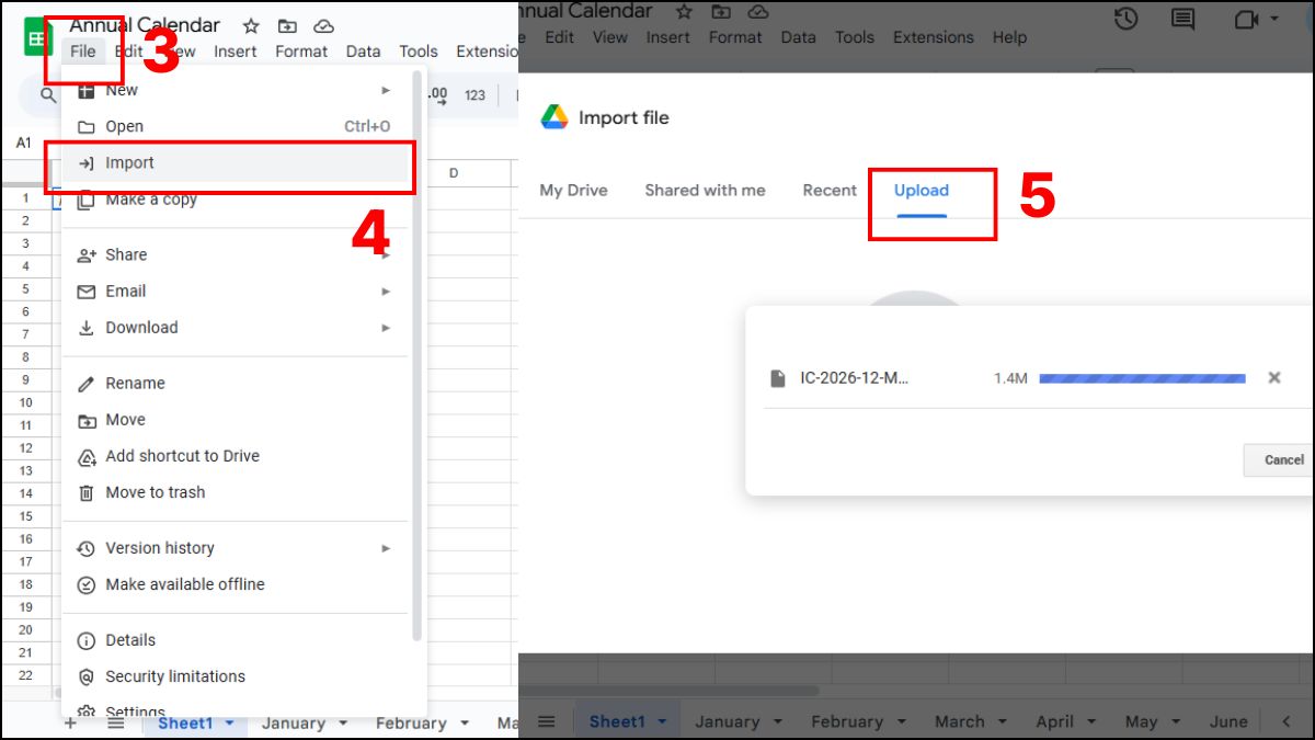 Hướng dẫn tạo lịch Google Sheets từ mẫu của bên thứ ba 3