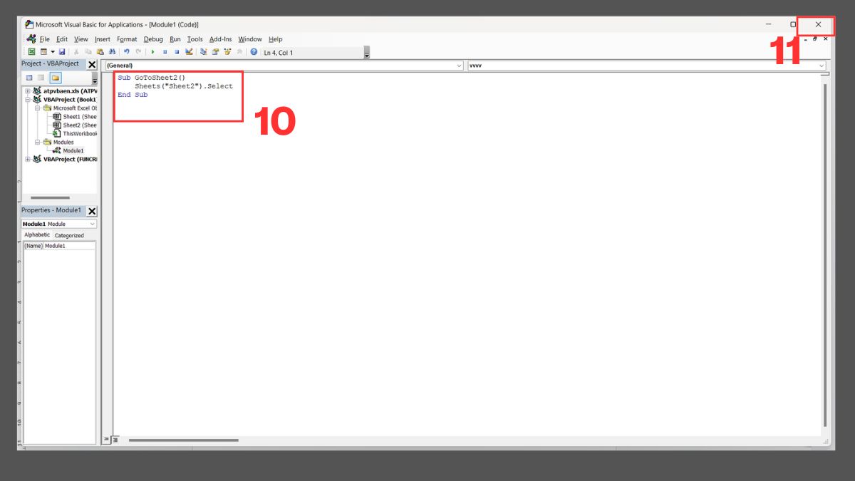 3 cách tạo nút bấm chuyển sheet trong Excel 6