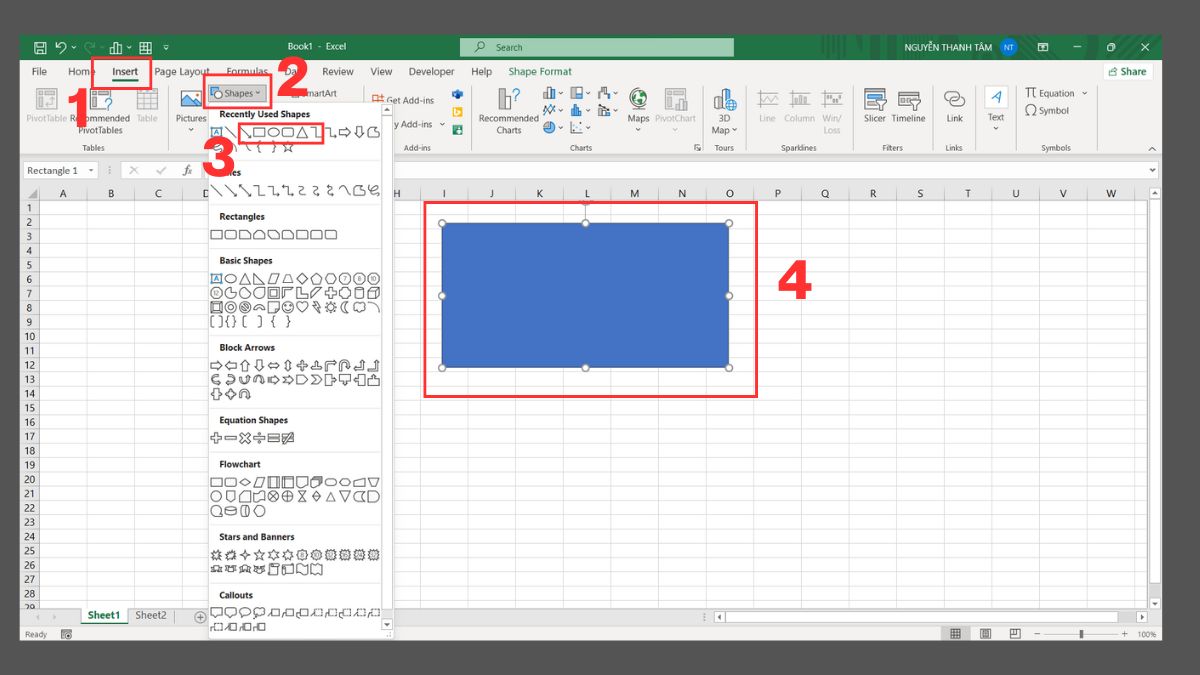 3 cách tạo nút bấm chuyển sheet trong Excel 9