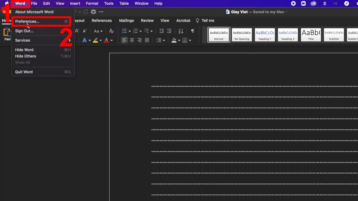 Cách tắt Dark Mode Word cho từng phiên bản 5