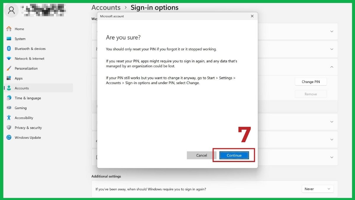2 cách tắt mã PIN Win 11 có thể bạn chưa biết 10
