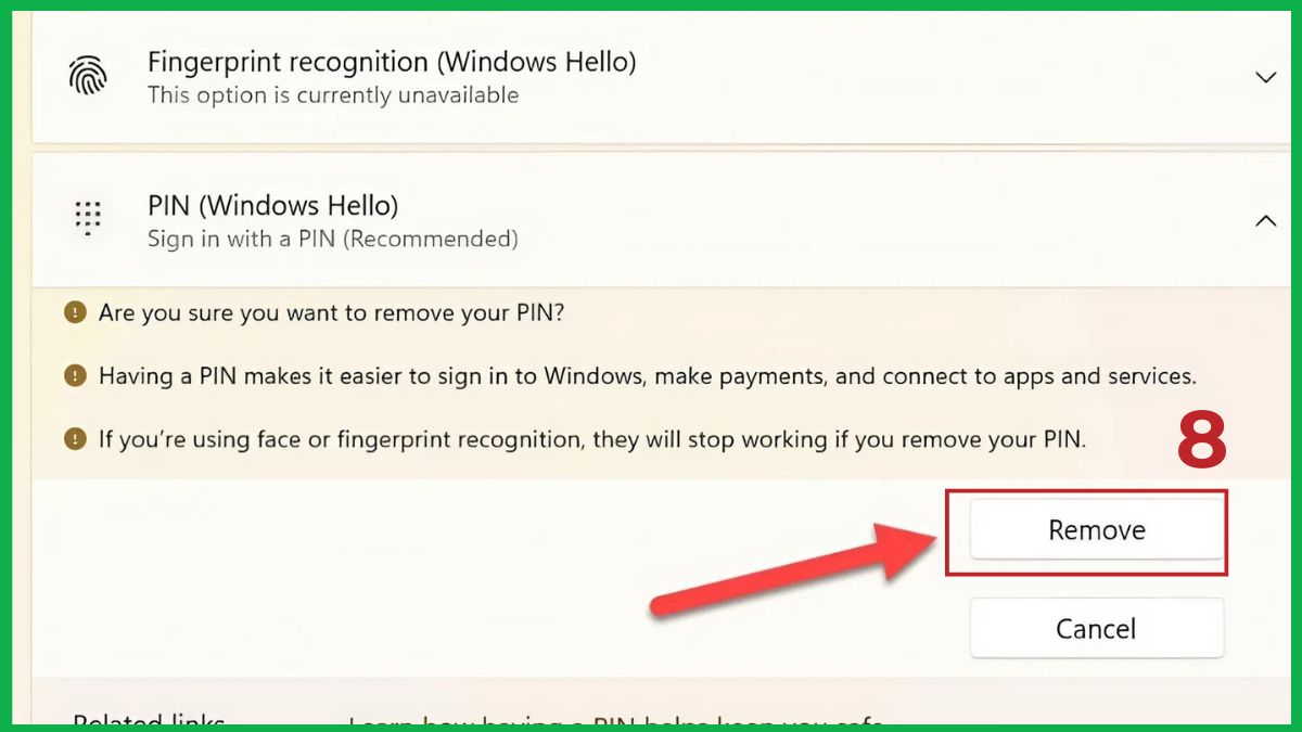 2 cách tắt mã PIN Win 11 có thể bạn chưa biết 5
