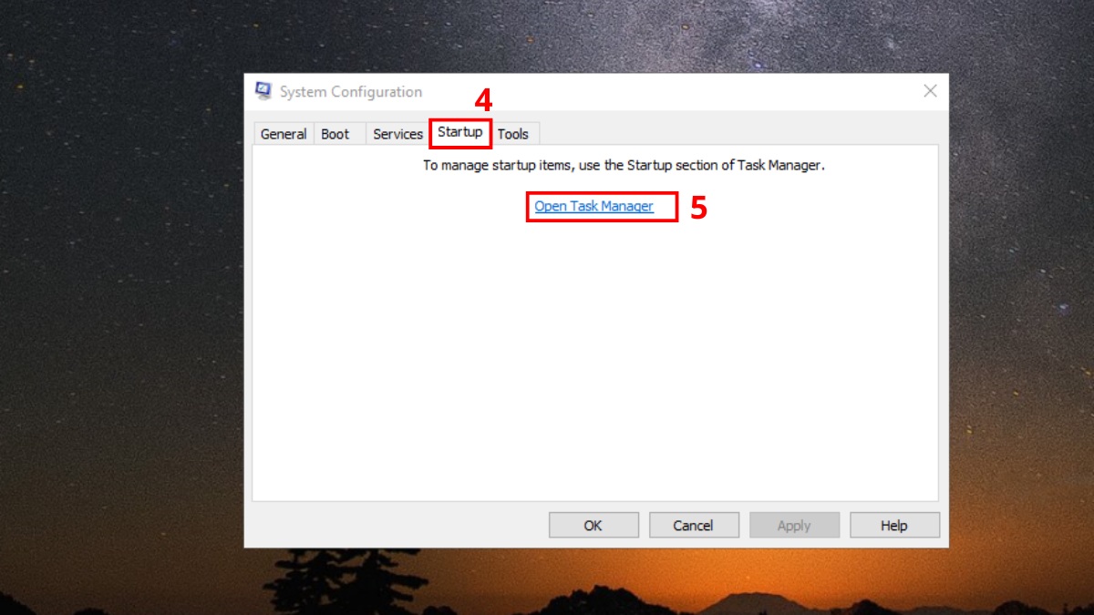 Vô hiệu hóa app chạy ngầm bằng System Configuration (msconfig) 2
